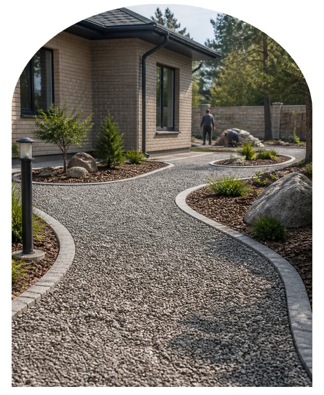 Покрытие декоративным гравием в Норильске от 675 р. | Метпроект-Нрл